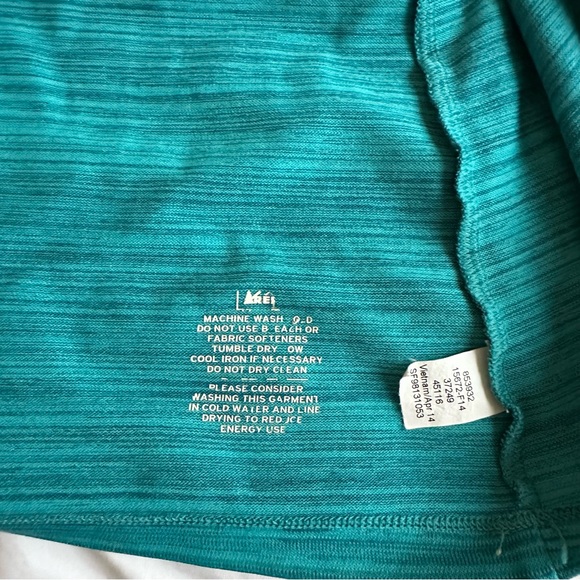 REI Teal Striped Pullover Hoodie - Picture 9 of 9
